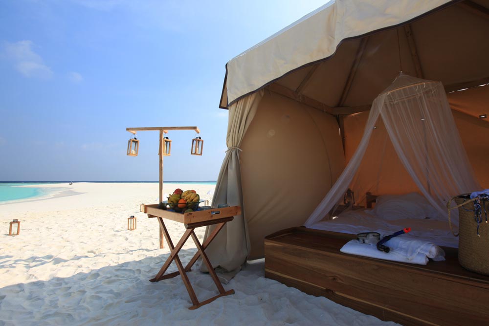 Soneva Fushi's private overnight sandbank sleep