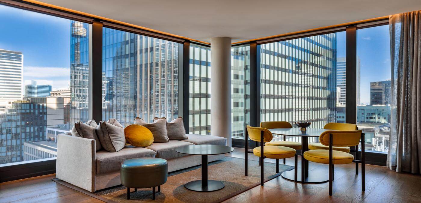 skyscraper apartment lounge