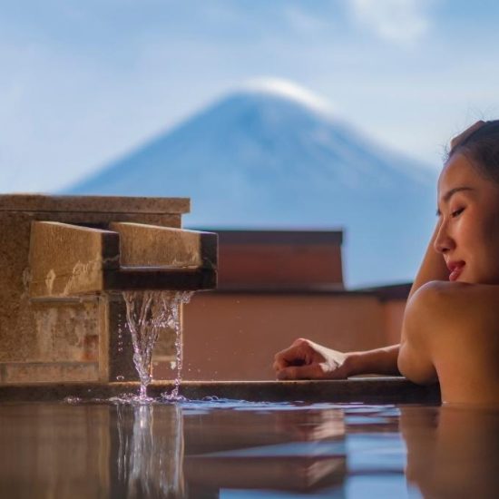 woman in japanese spa