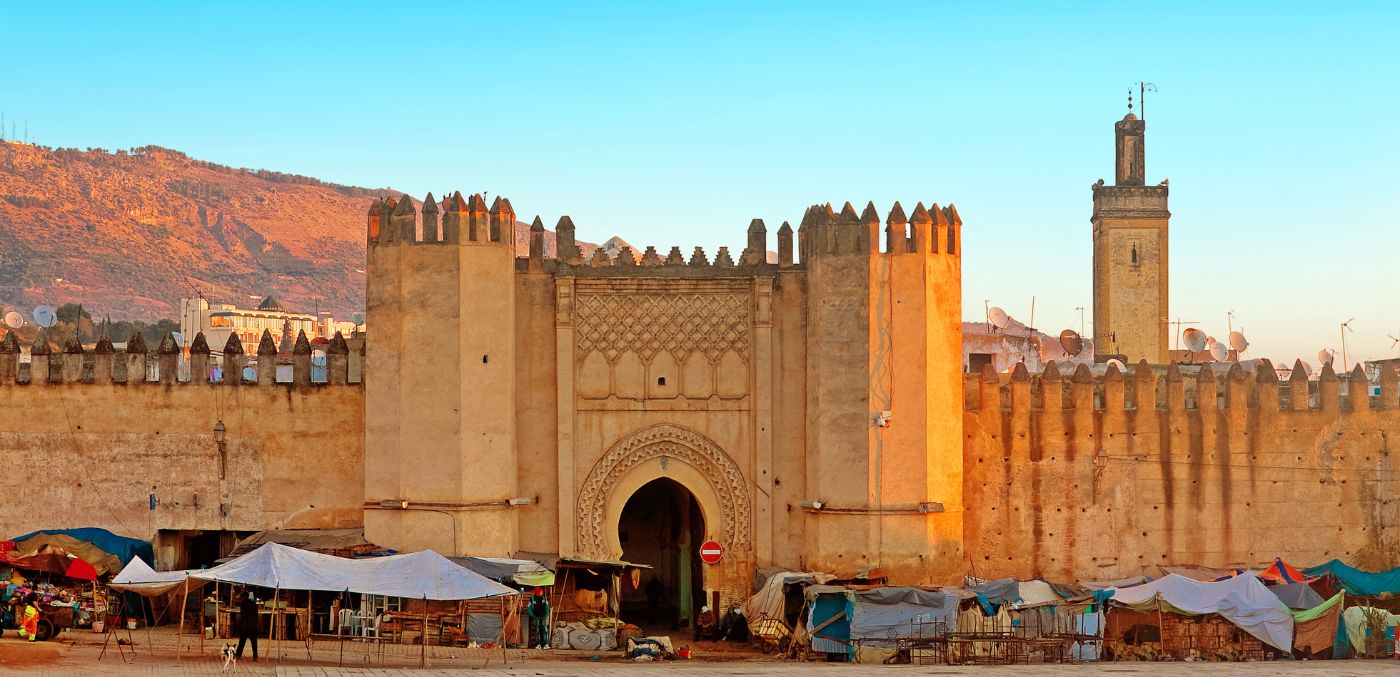 Gate to ancient medina of Fez, Morocco