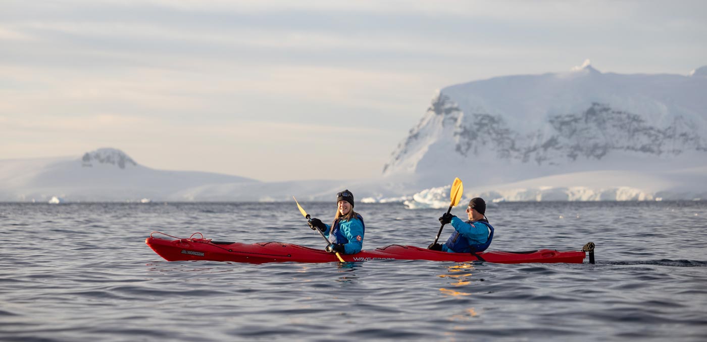 Kayaking in Antarctica with HX