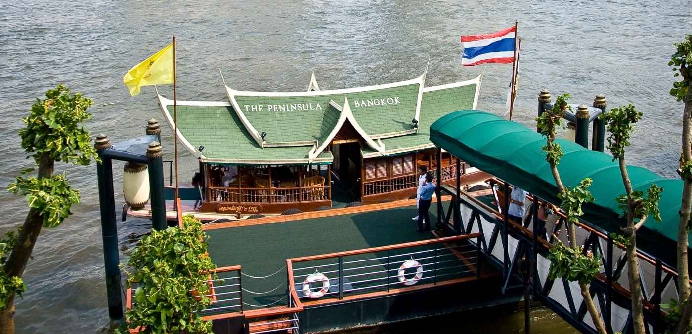 teak riverboat in bangkok