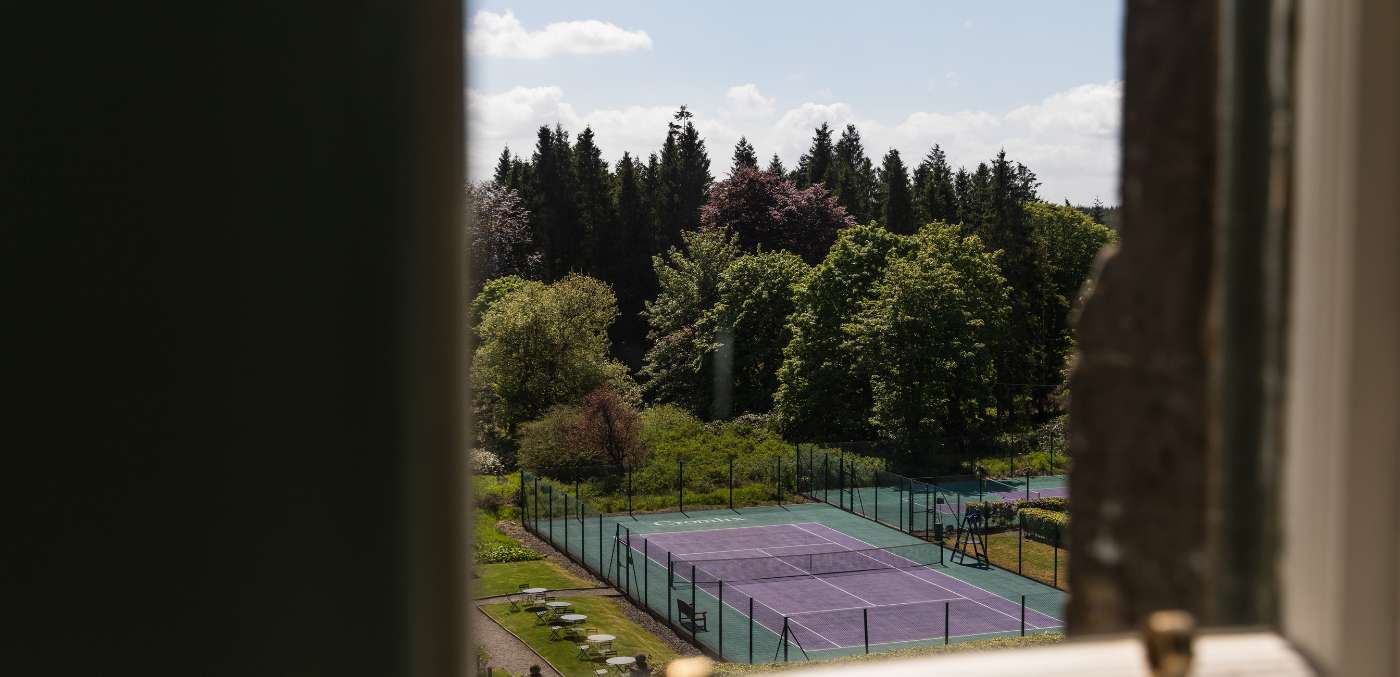 Tennis courts at Cromlix