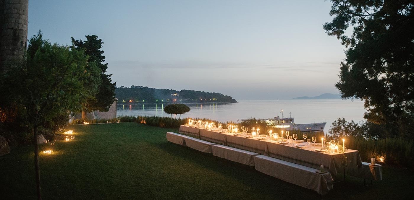 Dinner by the water at LOPUD 1483