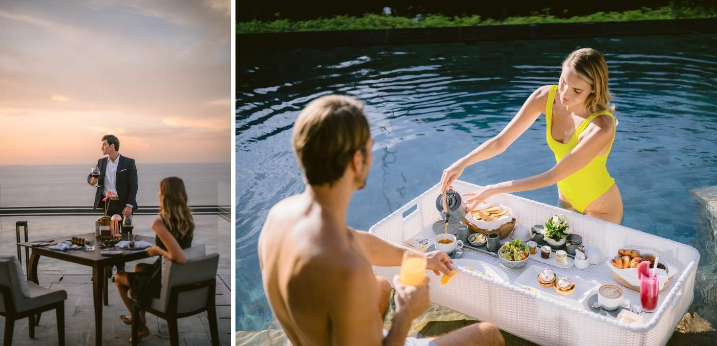 floating breakfast in bali