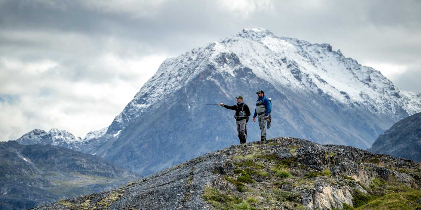 Men looking to go fly fishing in Greenland