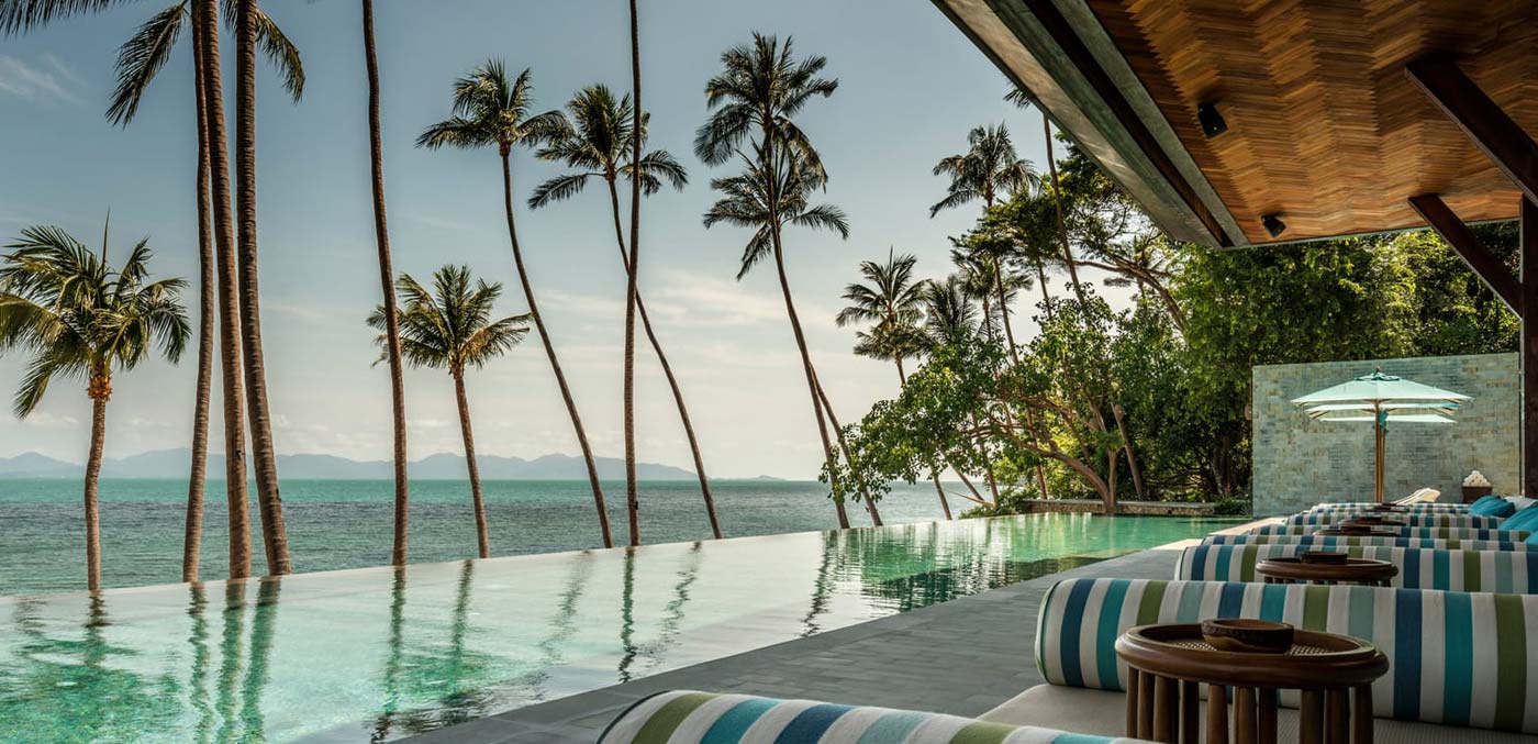 Infinity pool at Four Seasons Resort Koh Samui