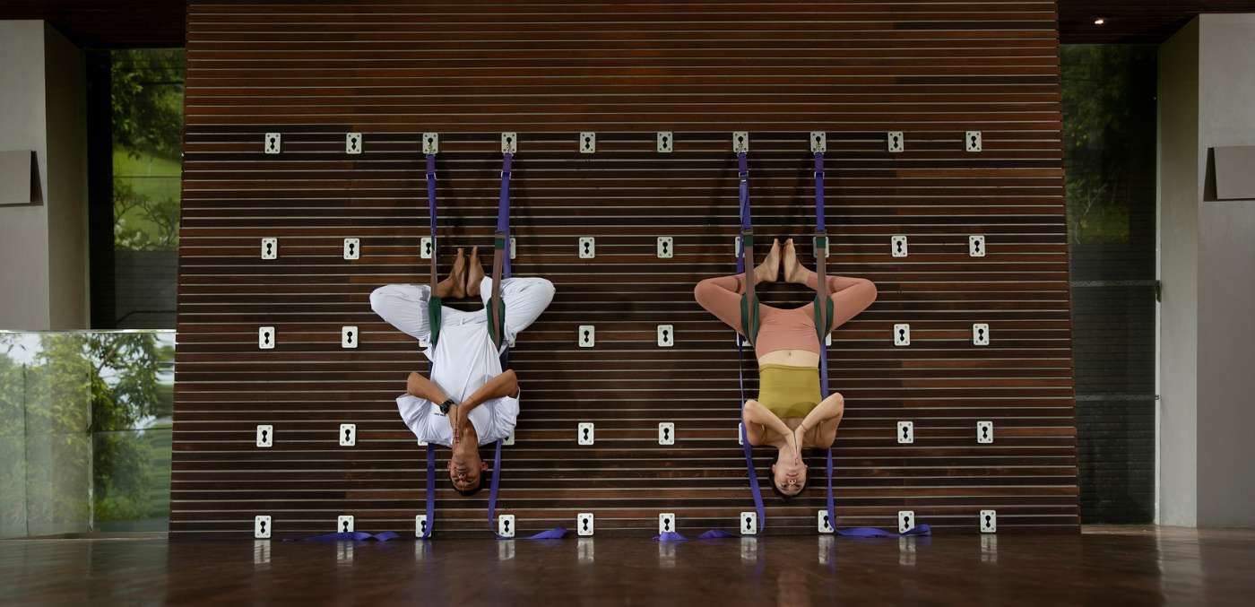 Yoga Wall class at Maya Ubud Resort & Spa