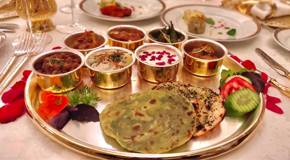 Indian food feat with multiple dishes