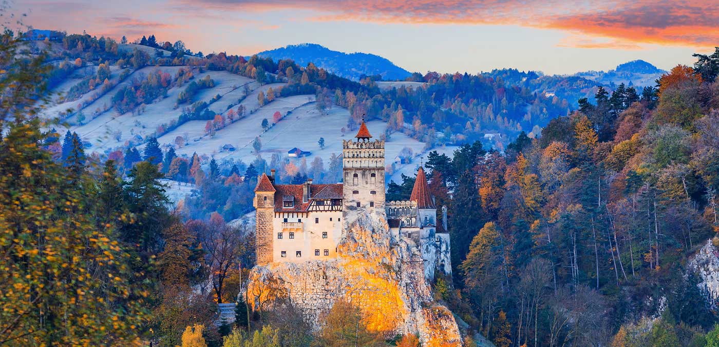 The medieval Castle of Bran, known for Dracula in Brasov, Transylvania