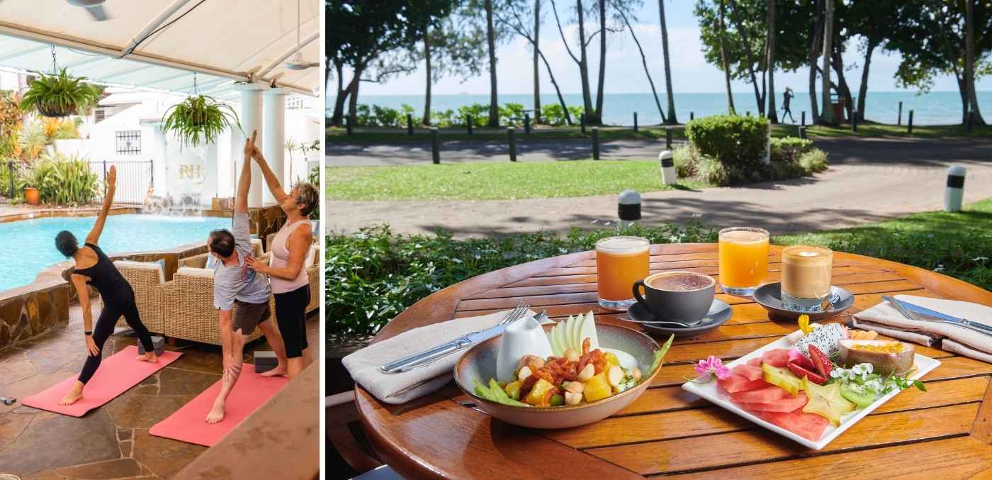 yoga and breakfast at The Reef House