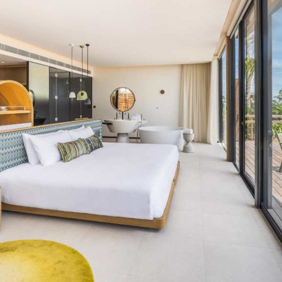 Bedroom in the beach villa