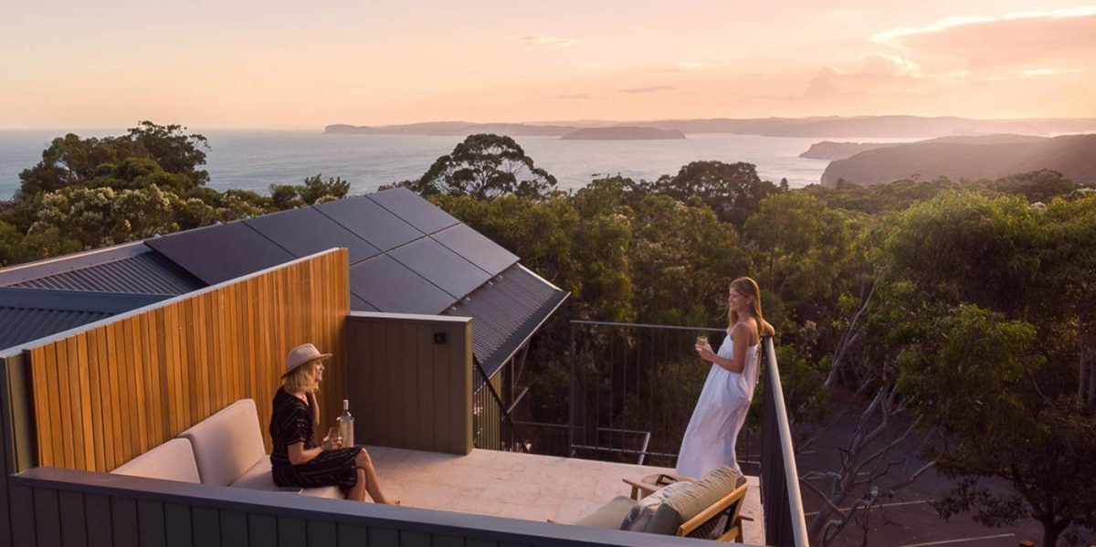 Sunset on deck at Bells at Killcare