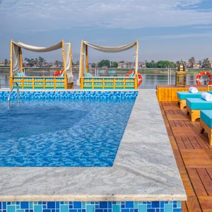 Pool area of Uniworld's SS Sphinx